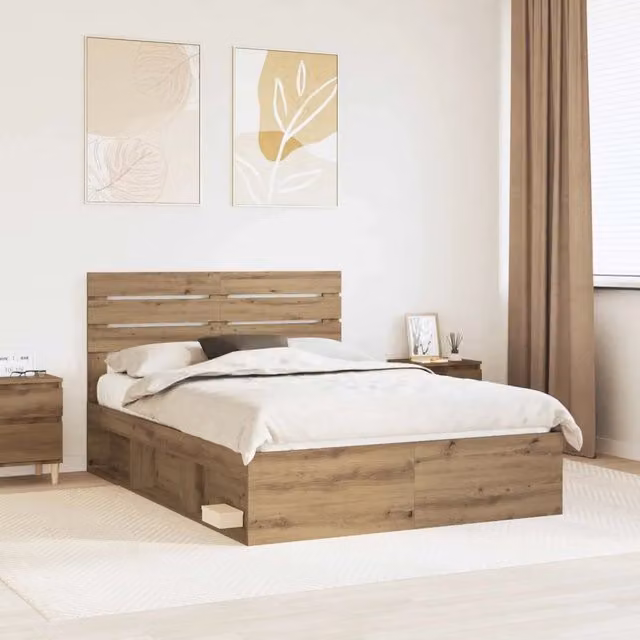Struttura del letto-Giroletto Rovere Artigianale 140 x 190 cm 353384