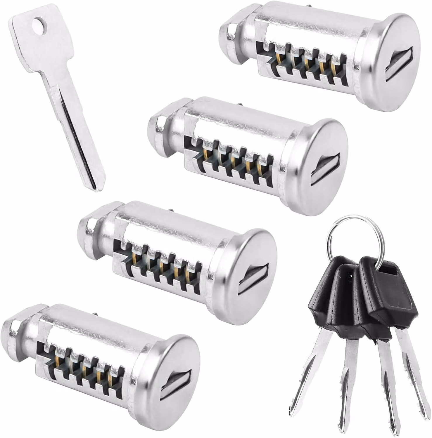 Kit di supporti universali per portapacchi, composto da 4 pezzi con chiave di controllo, per box da tetto per auto
