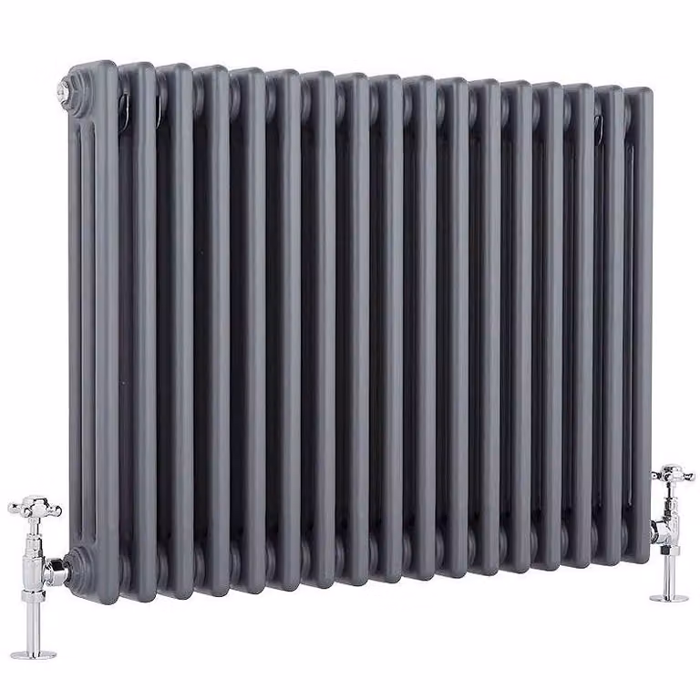 Radiatore Orizzontale Antracite Stile Ghisa 600x785mm 970W Regent Hudson Reed
