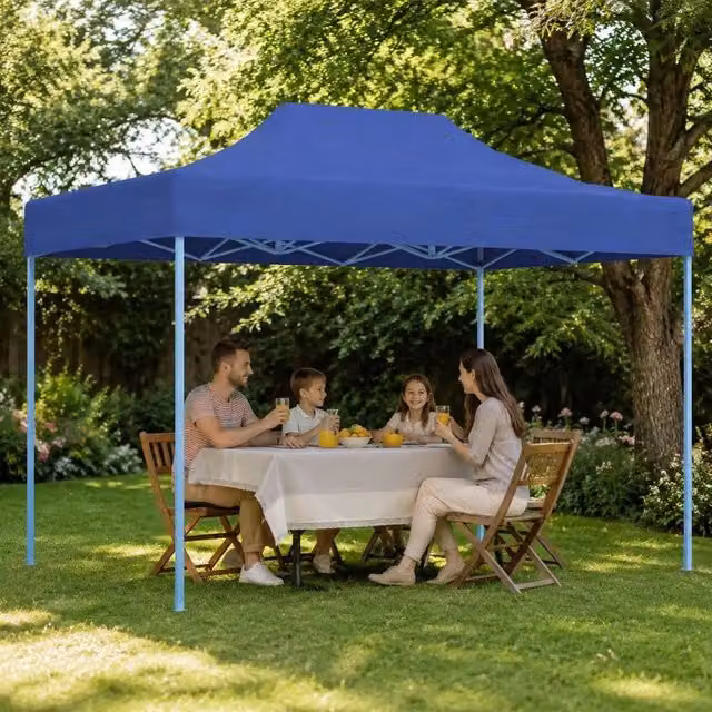 Professional Foldable Party Tent, 3x4 M, Steel, Blue