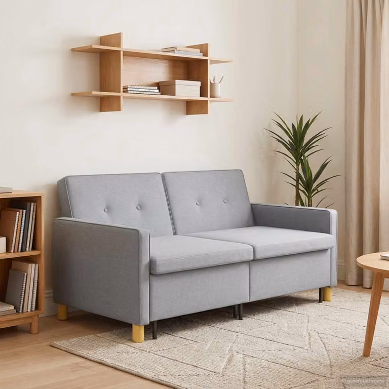 vidaXL Divano Letto Estraibile Moderno Grigio L: 154 cm, P: 94,5 cm, H: 80,5 cm