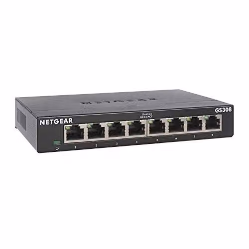 NETGEAR Switch Ethernet 8 Porte, Switch Gigabit Non Gestito GS308
