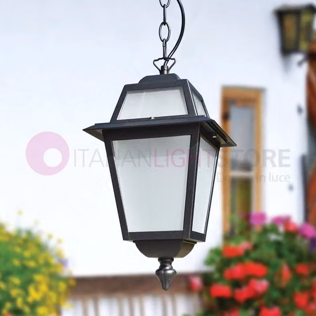 Artemide Gardenlight Lampada a Sospensione da Estreno Classica in Metallo e Vetro Grigio e Nero con LED e Altezza Regolabile