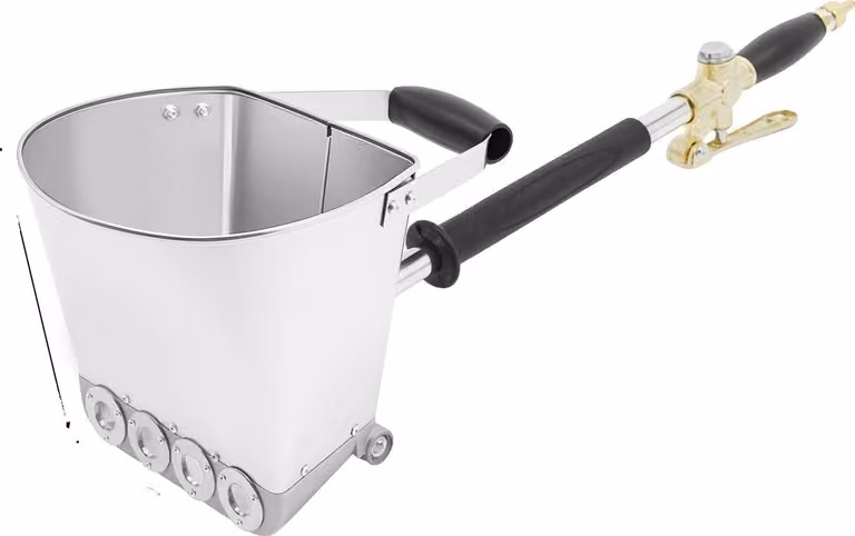 Pistola per spruzzare cemento, contenitore di grandi dimensioni, design ergonomico, colore argento
