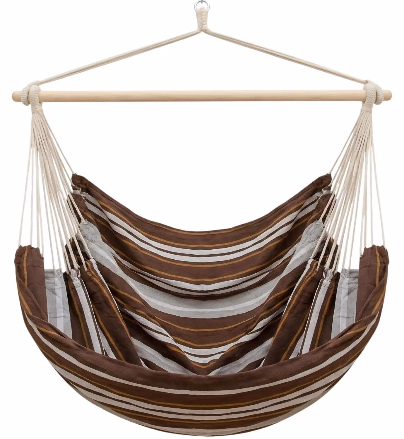 Sedia sospesa amaca poltrona a dondolo - 185 x 130 cm - 100% cotone - Fino a 150 kg - Girevole 360°