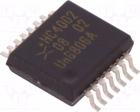 3x SMD IN: 4 74HC4002DB.112 Tore, Inverter. Canali: 2 NOR
