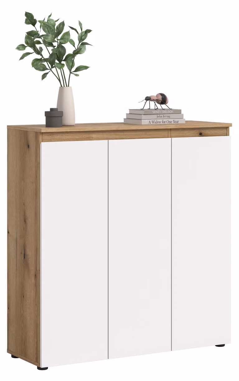 xonox.home Armadio universale Scarpa (L/A/D: 105x111x37 cm) bianco e riproduzione Rovere Evoke
