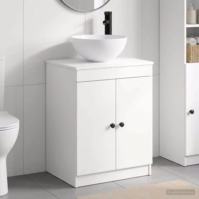 Set di mobili per il bagno Bianco Legno ingegnerizzato 3404214