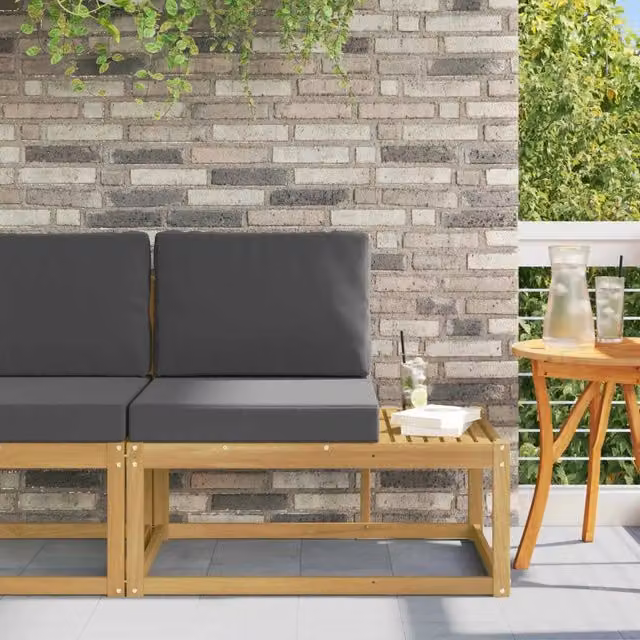 Divano da Esterno con cuscino-Divano da Giardino Bianco 91 x 63 x 73 cm 524049