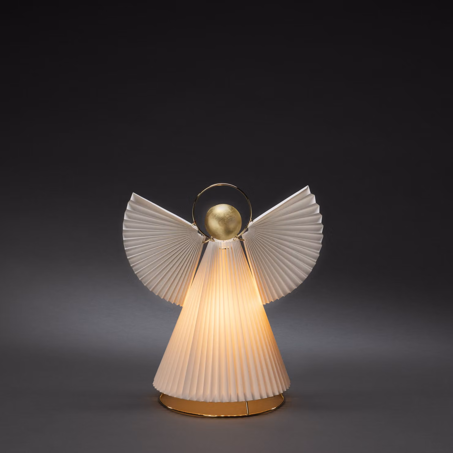 Angelo di carta Konstsmide, piccolo, incl. cavo di collegamento con interruttore on/off, senza lampadina, portalampada E14, 230V, interno, cavo bianco - 1800-202