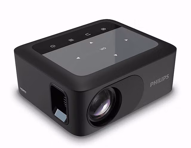 Videoproiettore Philips Neopix 110 HD con connettività HDMI, USB e Wi-Fi, Nero