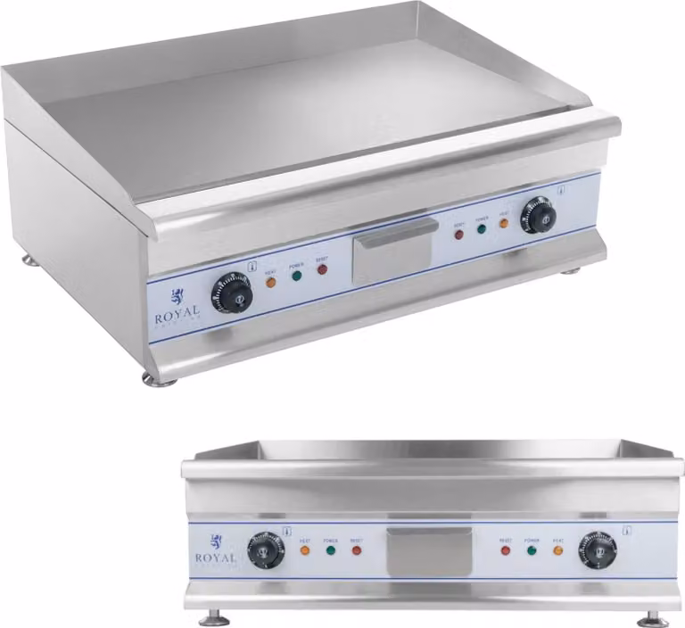 Expondo Royal Catering Doppia piastra elettrica - 60 cm - liscia - 2 x 3.200 W