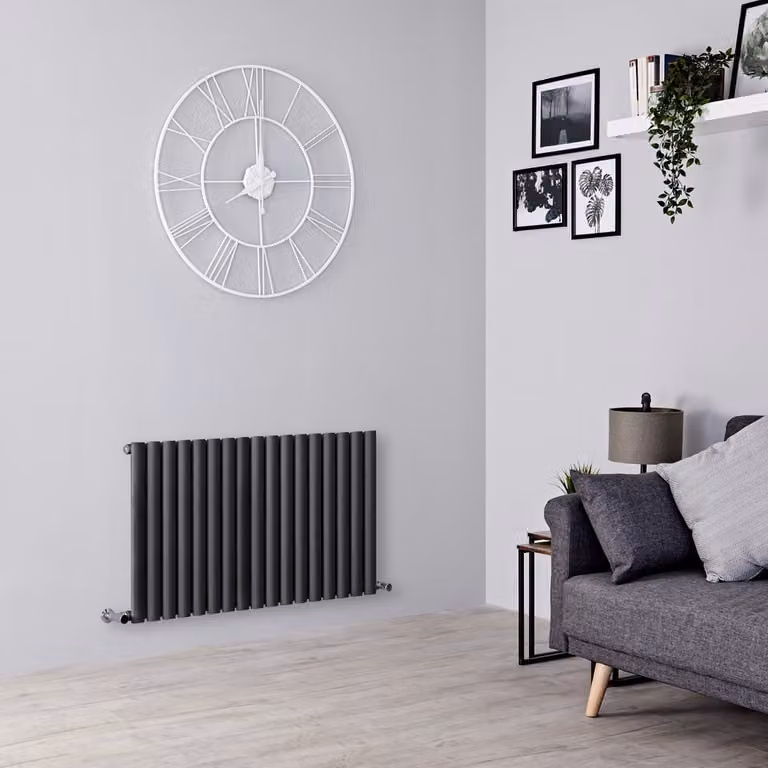 Radiatore Orizzontale Design Antracite 600x1000mm 750W - Alta Resa - Stile Moderno