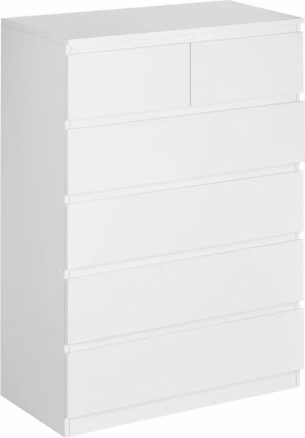 Cassettiera con 6 Cassetti ¨C Xylo ¨C Legno Bianco Moderno 80x39x115 cm