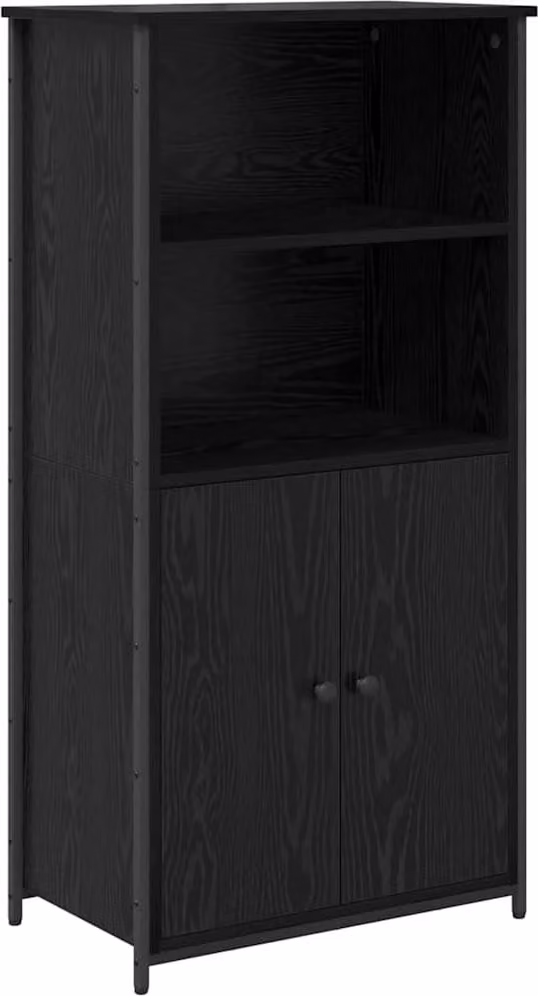 Credenza Rovere Nero 62 x 36 x 121,5 cm Legno multistrato