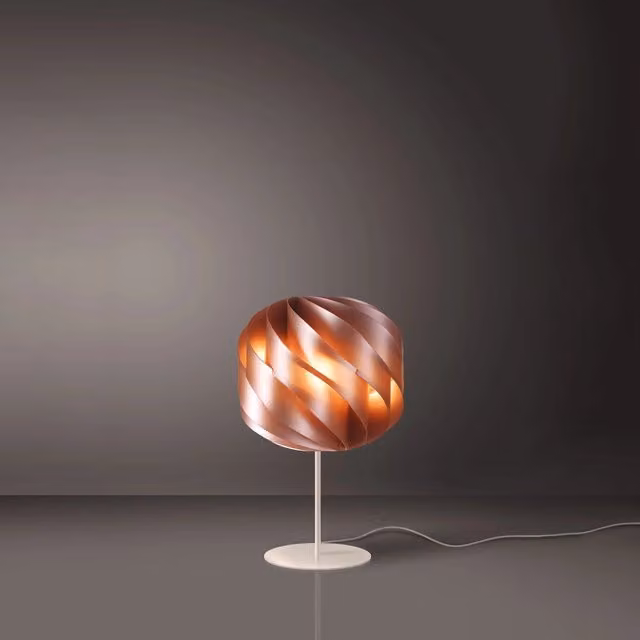 Lampada da scrivania moderna Globe Polilux Linea Zero in rame e metallo con attacco E27