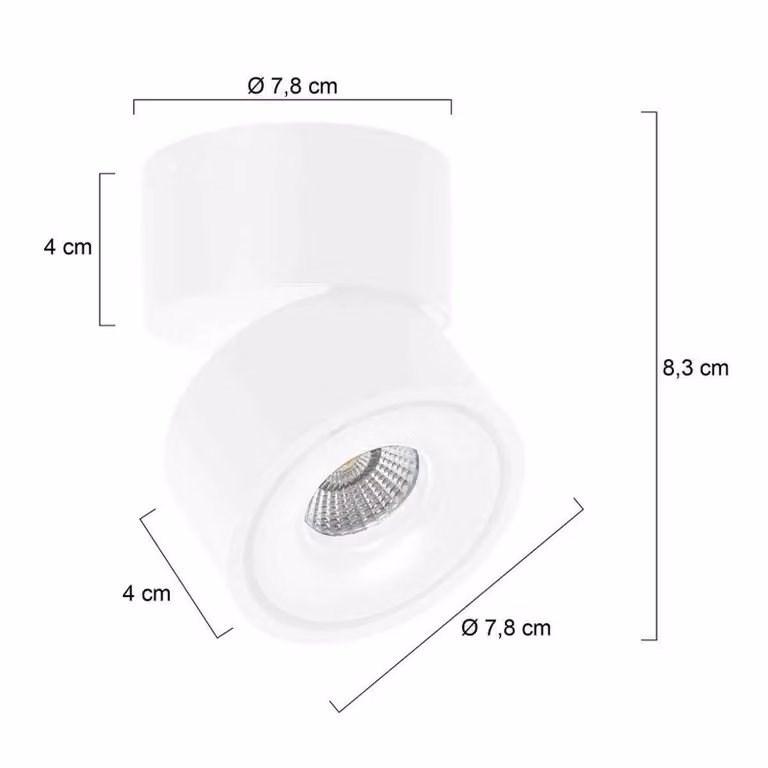 Steinhauer Faretto da soffitto LED Fez, bianco, a 1 luce, metallo, orientabile dimmerabile, Bianco / Opale, Soggiorno / Sala da pranzo, Metallo, Moderno