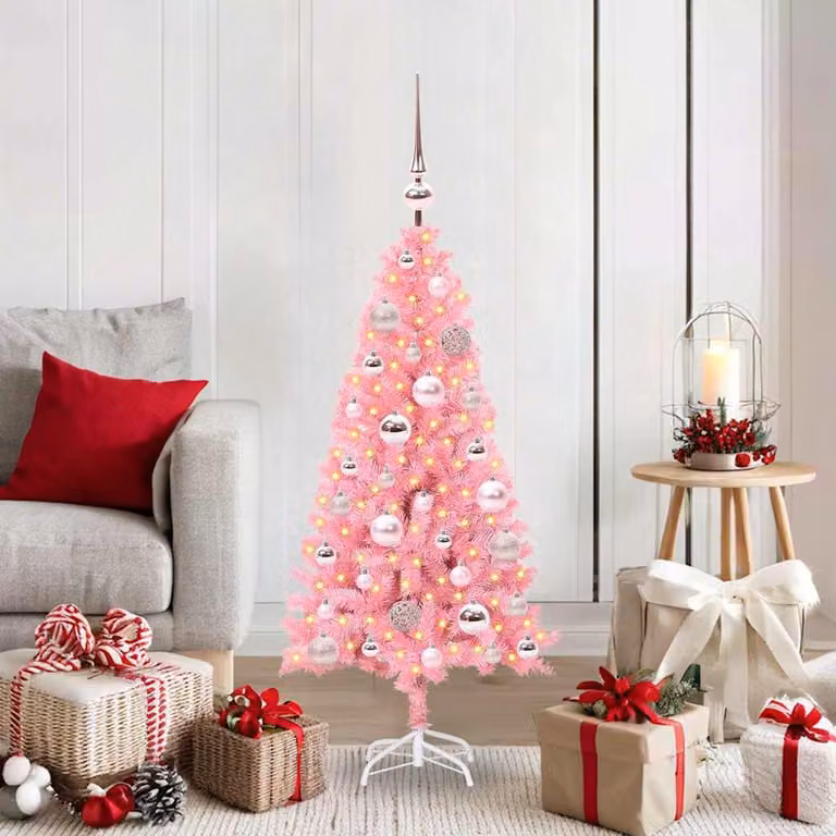 Maison Exclusive - Albero di Natale rosa, 120 cm, in PVC