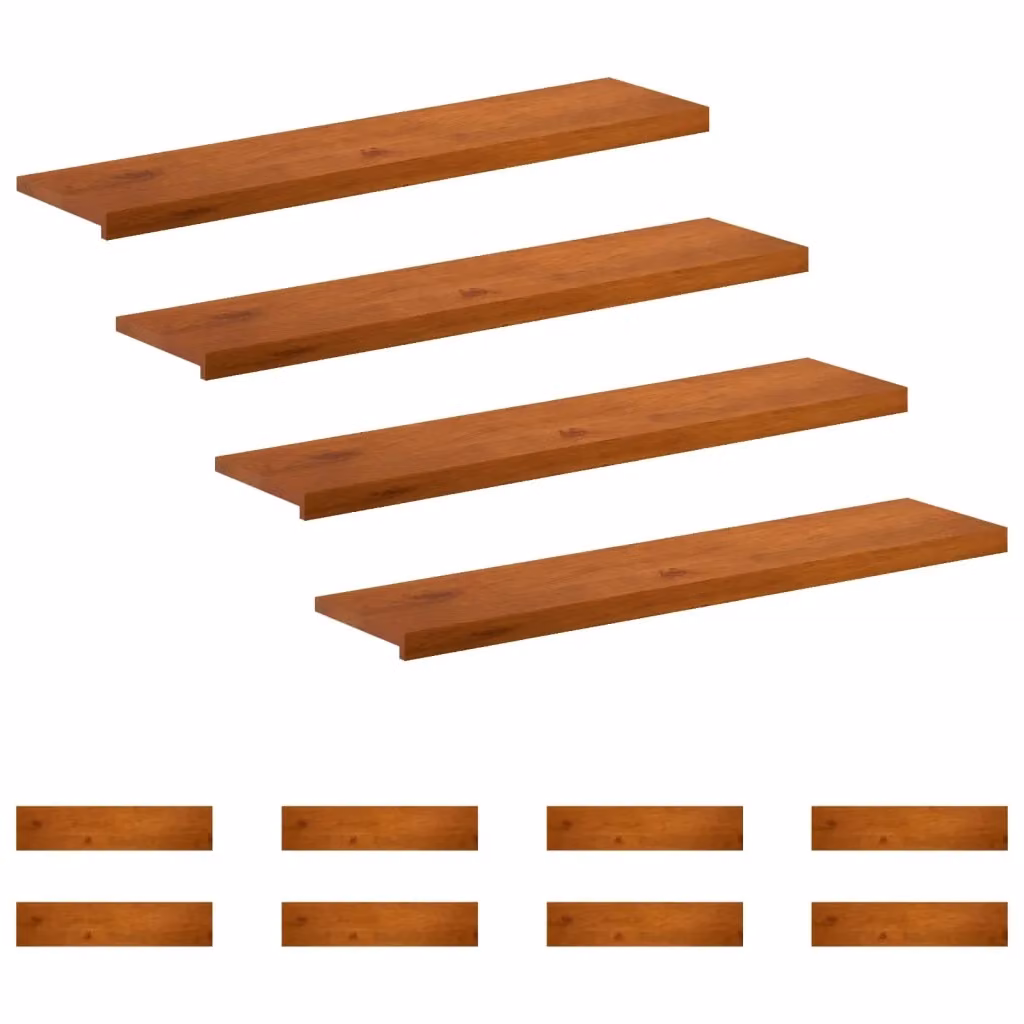 Set di 12 gradini per scale vidaXL in legno effetto quercia marrone L 110 cm x P 25 cm x H 2 cm – 2