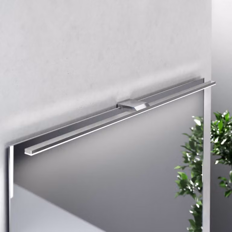 Applique da parete Triga MCJ, Cromo / Argento, Bagno, Alluminio, Moderno, Applique