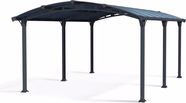 Carport in alluminio Palram Canopia Arcadia grigio con tetto in policarbonato L: 5 m, P: 3,6 m – 1
