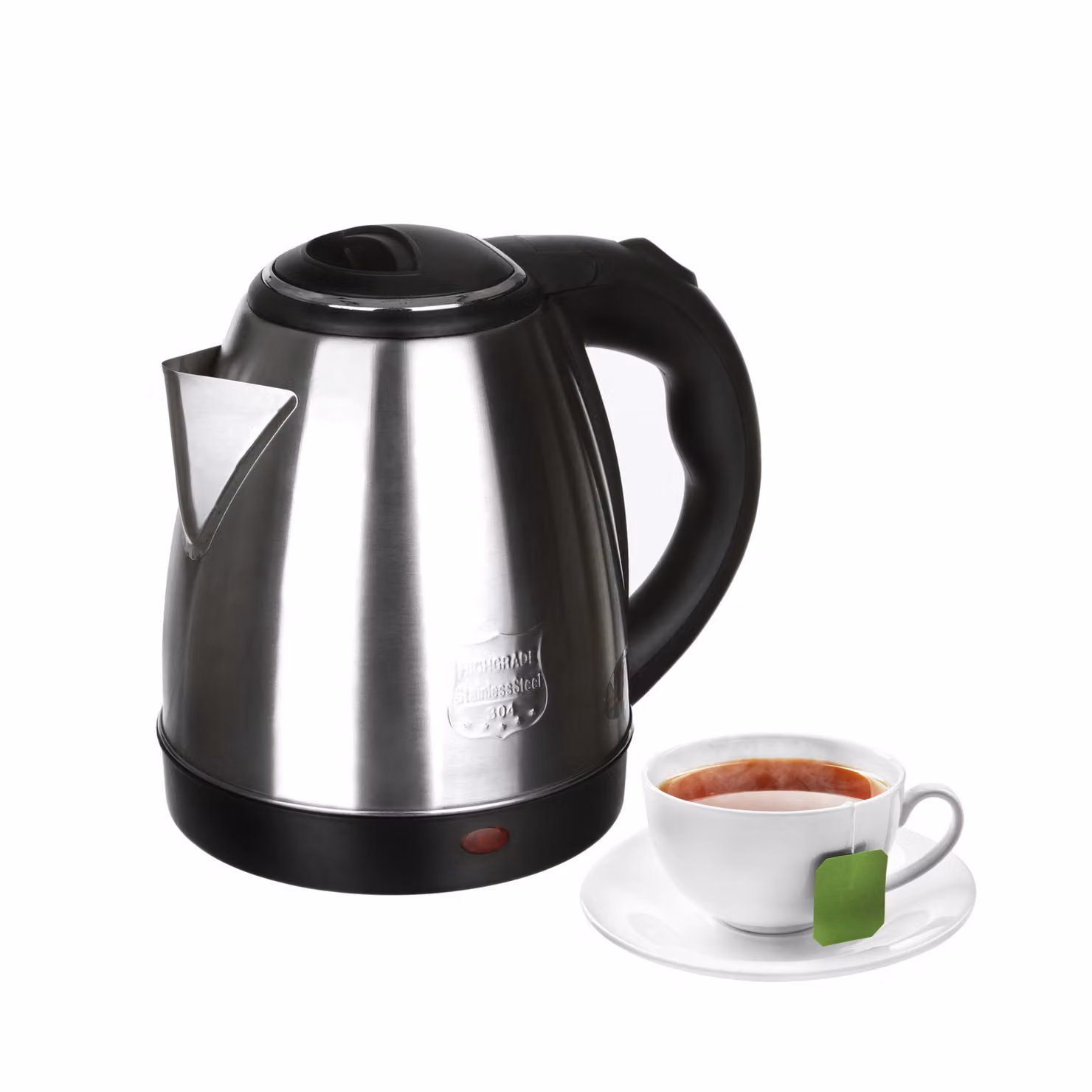 Bollitore elettrico KASANOVA in acciaio inox color argento, capacità 1,5 l con funzione auto-spegnimento – 2