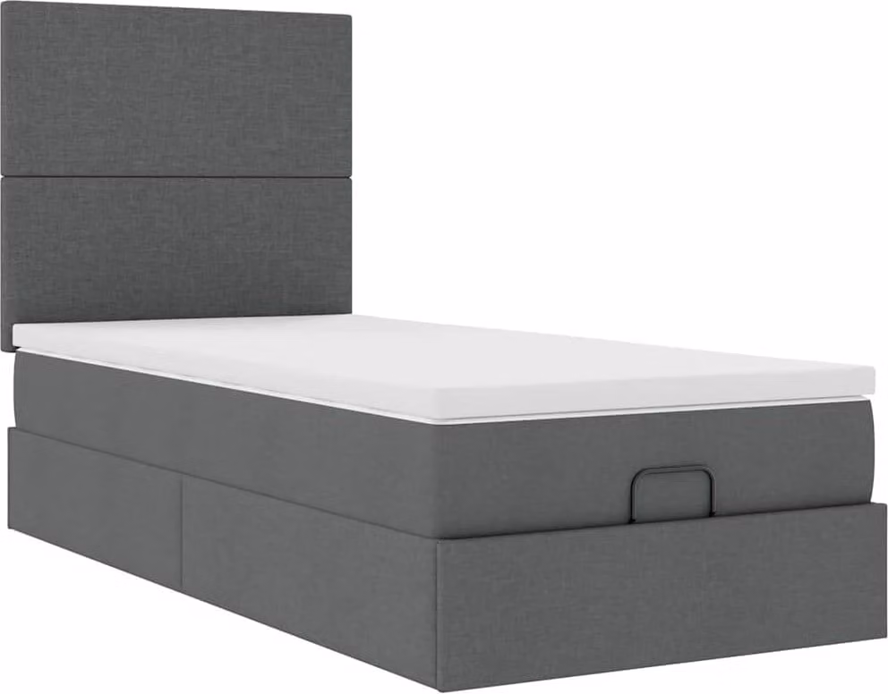 Struttura Letto Pouf con Materasso 90x190 cm in Tessuto
