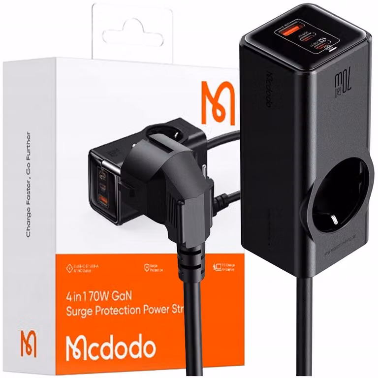 Mcdodo Lista Alimentazione Gan 1Xusb 2Xusb-C 1Xac 70W
