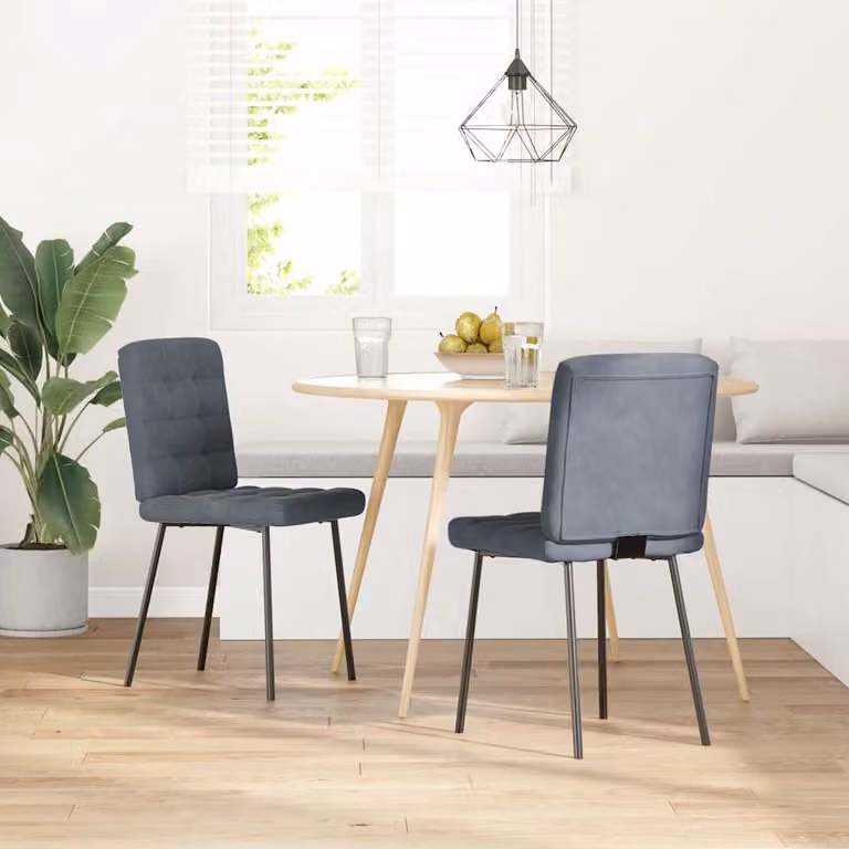 vidaXL Sedie da Pranzo 2 pz Grigio Scuro in Velluto