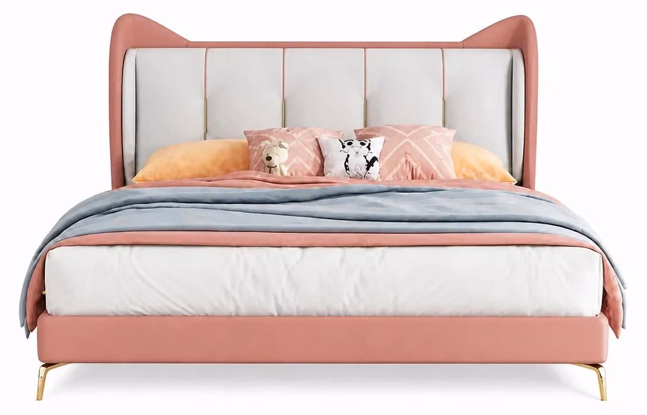 Letto per bambini rosa, trasformabile in letto per adolescenti, design moderno, alta qualità, mobili per bambini
