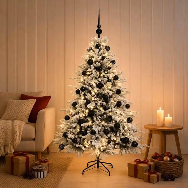Albero di Natale artificiale con palline 150 cm 150 LED 3465584
