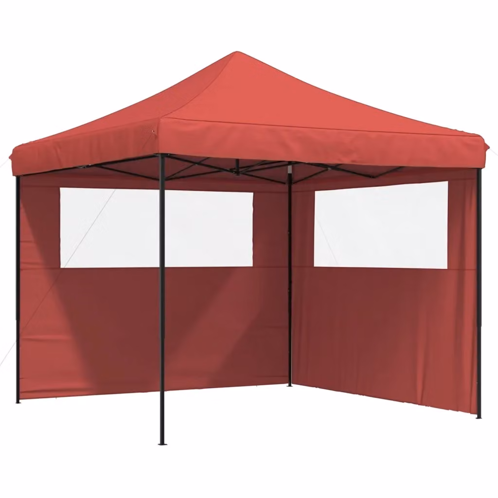 Tenda da festa Party-Tenda in tessuto Oxford e PVC, colore rosso e bianco, L/P/H: 292 x 292 x 315 cm – 2
