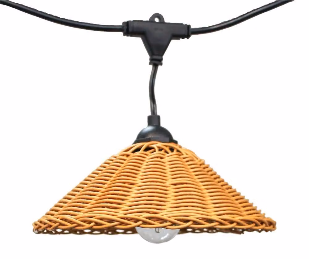 Catena luminosa solare con 10 lampadine LED E27, 8W, 430 lumen, luce bianco caldo, grado di protezione IP65, lunghezza 9 metri
