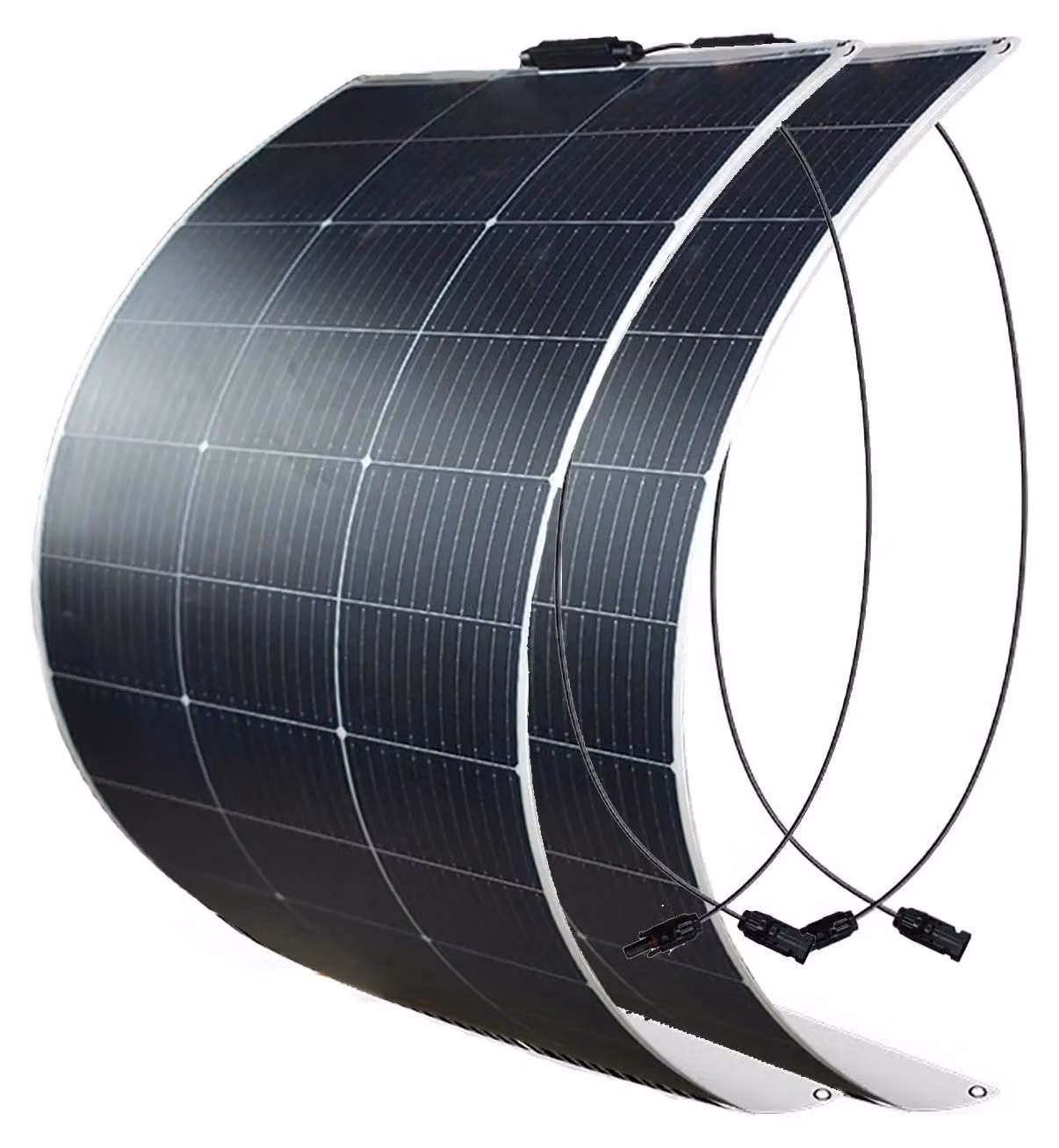 Pannelli solari flessibili, design leggero, elevata efficienza energetica, confezione da 2 pannelli da 125W