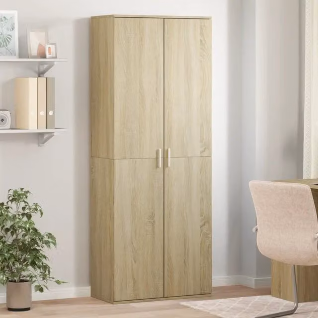 Credenza-Buffet-Armadio da cucina Rovere Sonoma 70x35x180 cm in Legno Multistrato