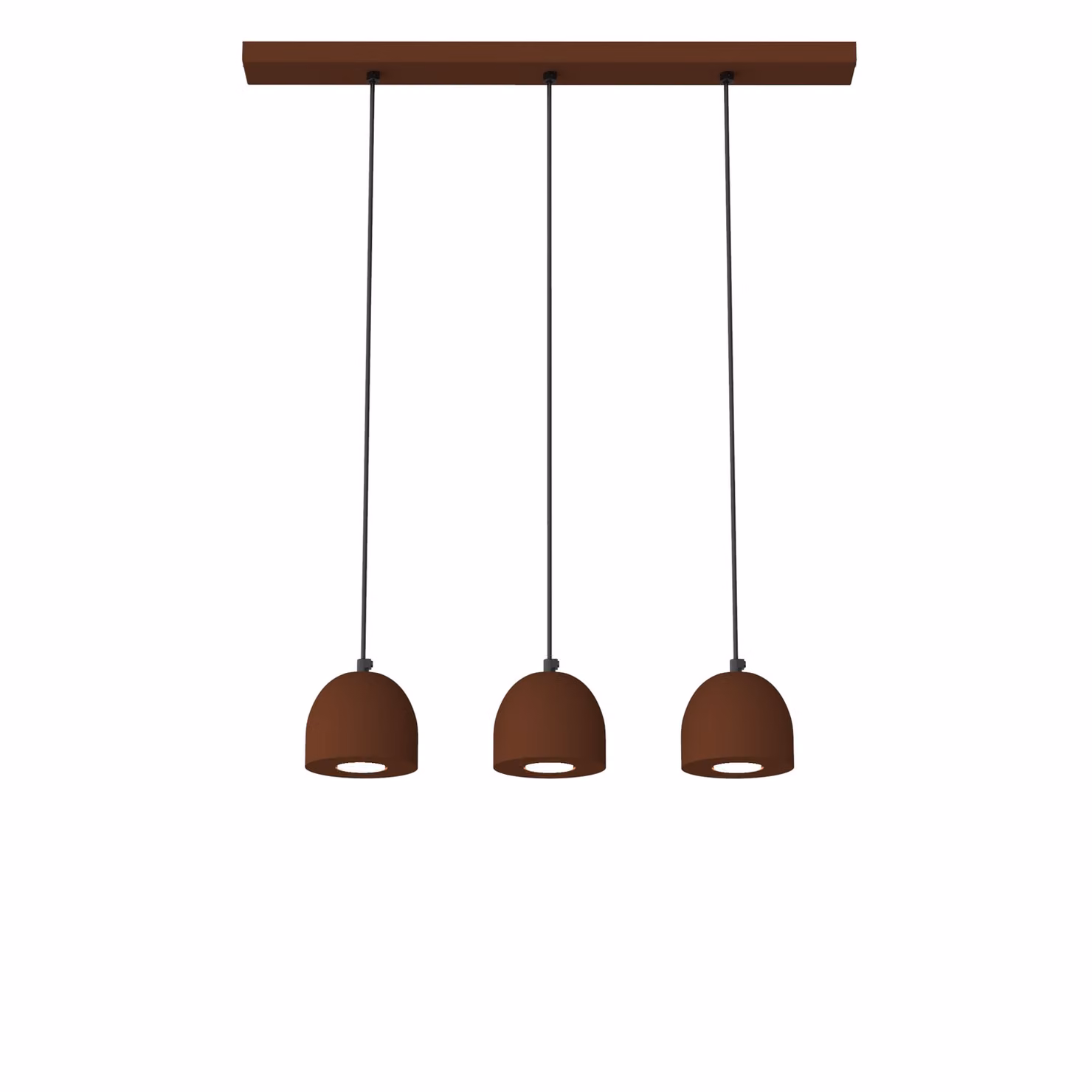 Lampada A Sospensione Campanella Linear X3 Monocolore Opaca