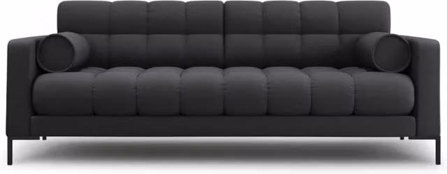 Divano 4 posti Bali di Cosmopolitan Design in tessuto strutturato grigio antracite – 1