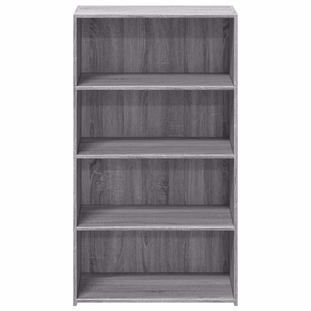 Buffet credenza con cassettiera in legno ingegnerizzato e finitura rovere Sonoma e grigio per cucina e soggiorno H: 70 cm, L: 124 cm, P: 41 cm – 2