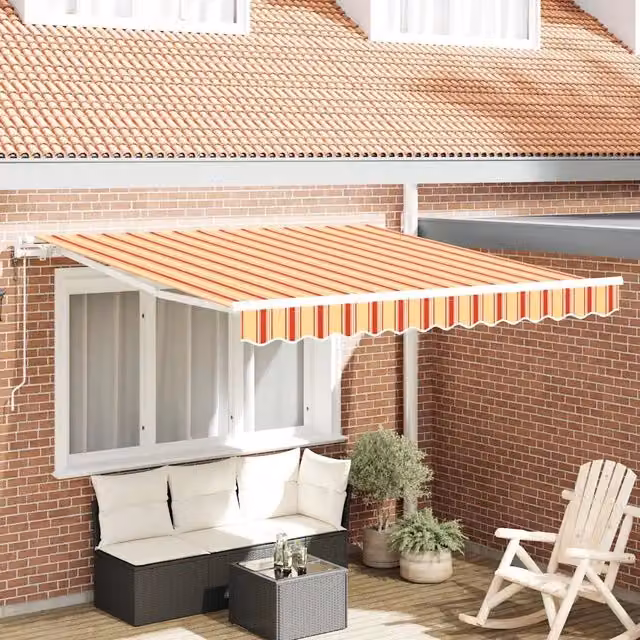 Tenda retrattile Giallo e Arancione 300 x 250 cm 3329963