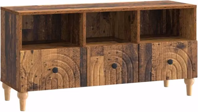 Mobile TV-Credenza moderno Design In in legno marrone L: 102 cm, P: 34,5 cm, H: 50 cm