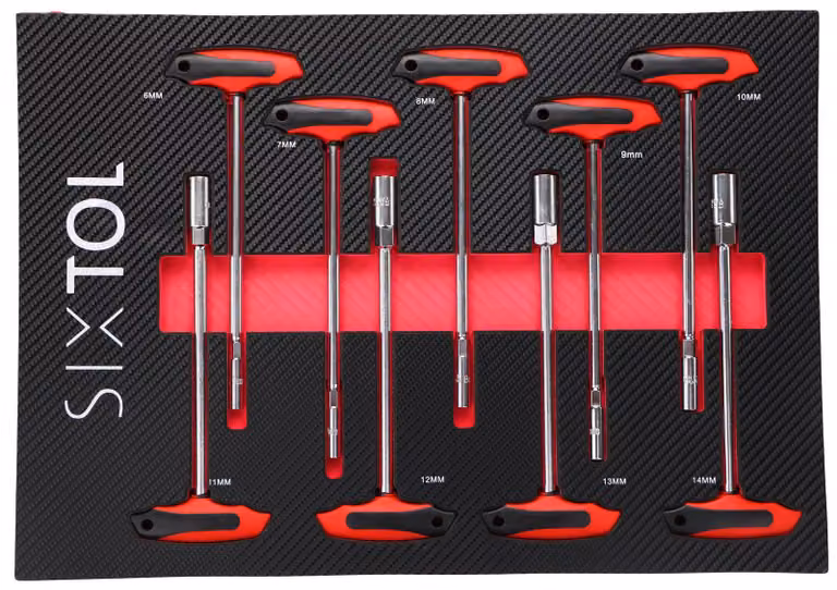Modulo con vano portaoggetti per carrello da officina, set da 9 pezzi.