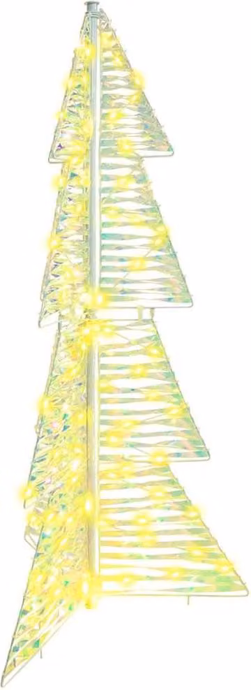 Albero di Natale con 100 LED Bianco caldo 120 cm PET