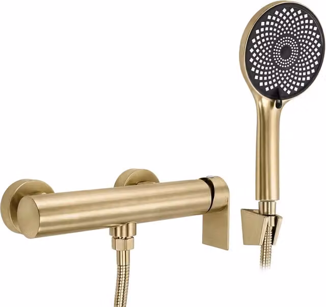 Miscelatore Doccia Esterno Rea Hunter con Funzione Spray Oro Spazzolato