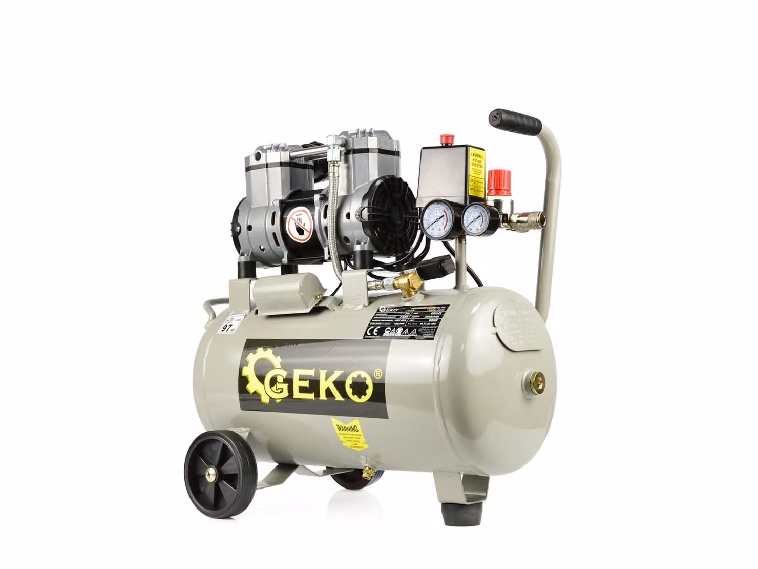 Compressore d'aria senza olio Geko 980W, 24l