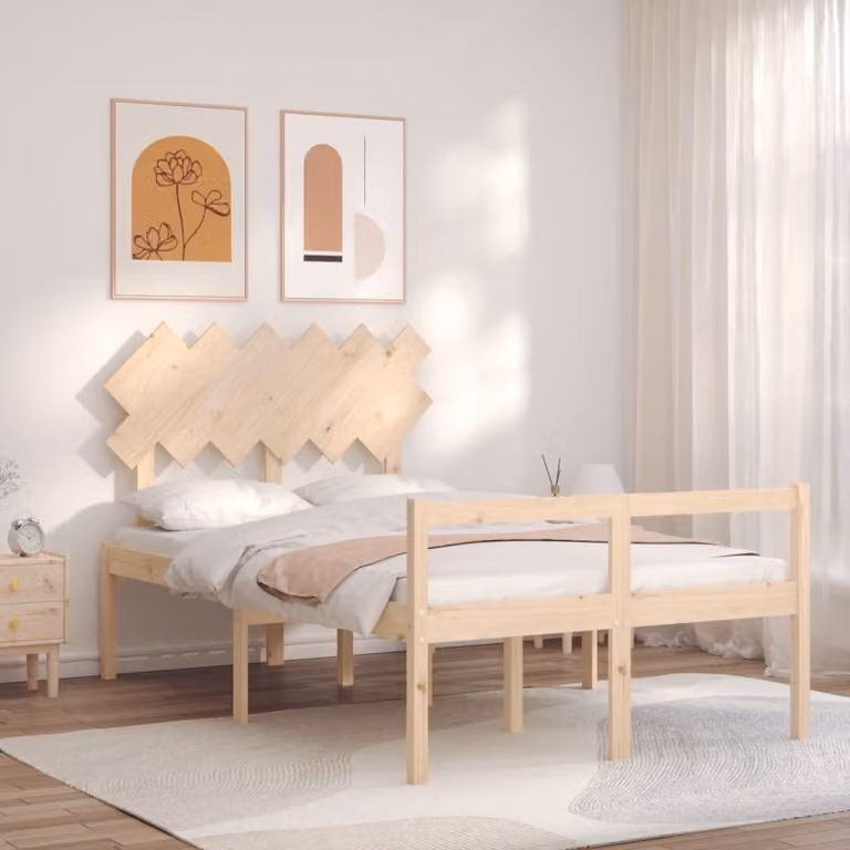 The Living Store Letto senior con testiera in legno massiccio