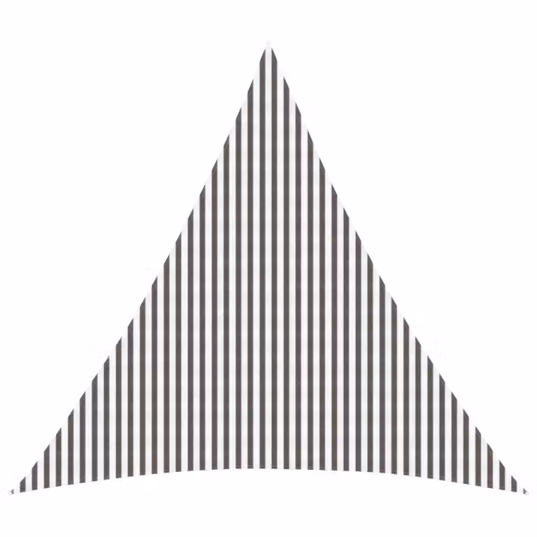 Telo Ombra Triangolare vidaXL in HDPE Grigio Chiaro e Bianco L/P/H: 6 x 6 x 6 m