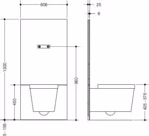 HEWI S50.02.102010 Modulo WC S 50,