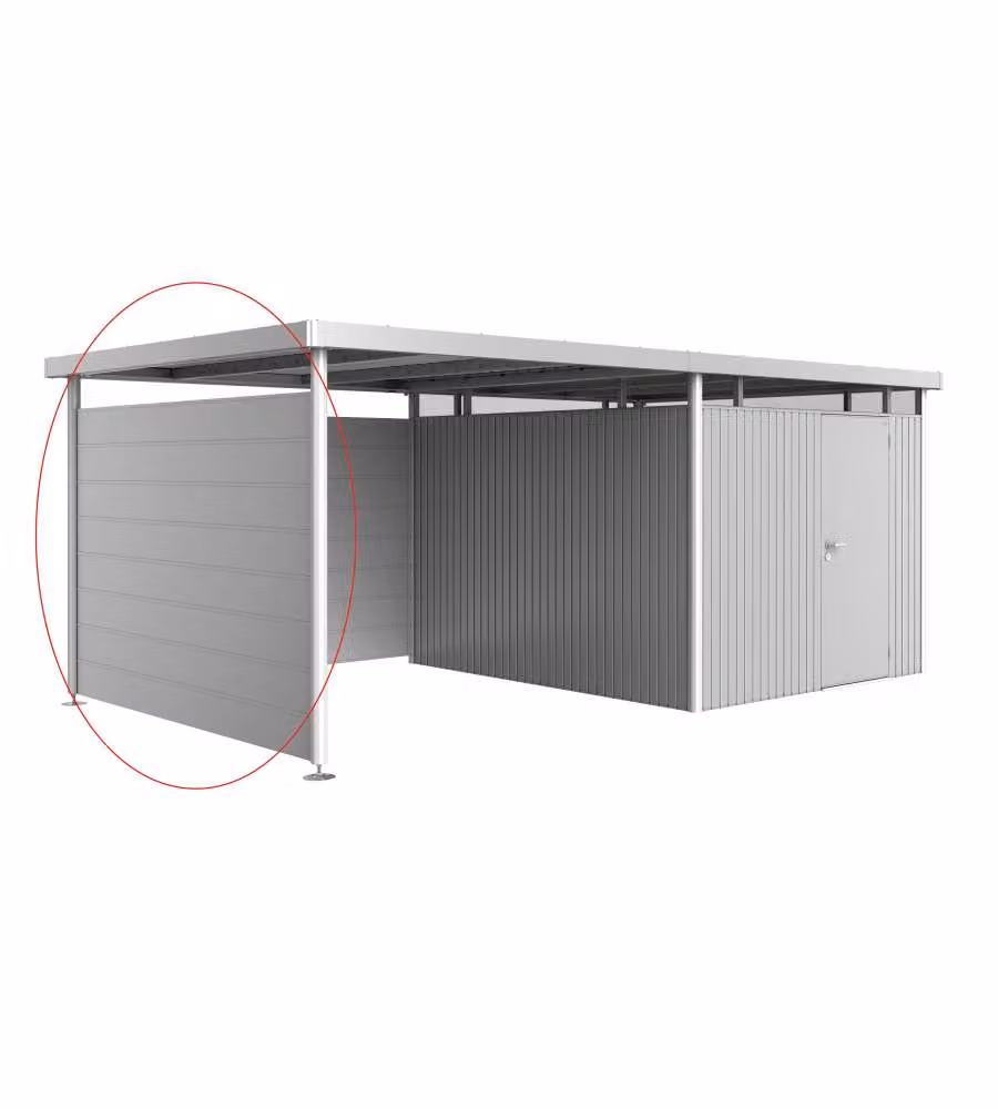 Parete laterale per tetto laterale casetta HighLine H5 argento metallizzato