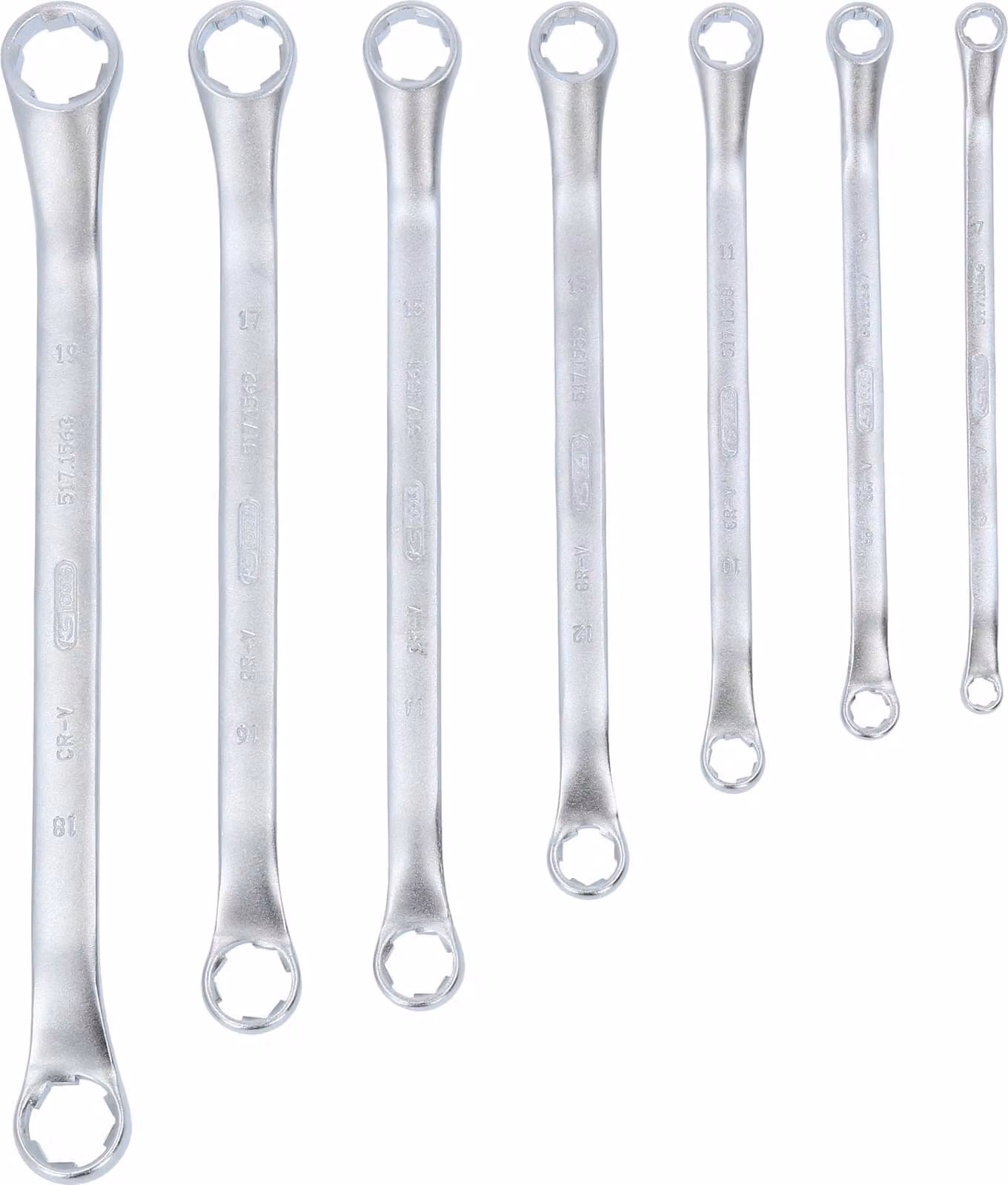 KS TOOLS RESCUEpower set di chiavi a doppio anello offset 7 pz. 6-19 mm - 517.1555