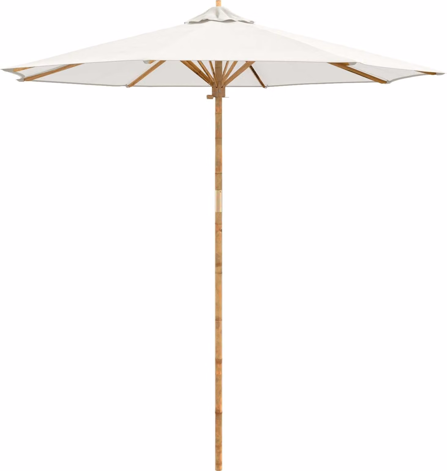 Ombrello da giardino Bianco Crema Ø 240 x 260 cm Bambù